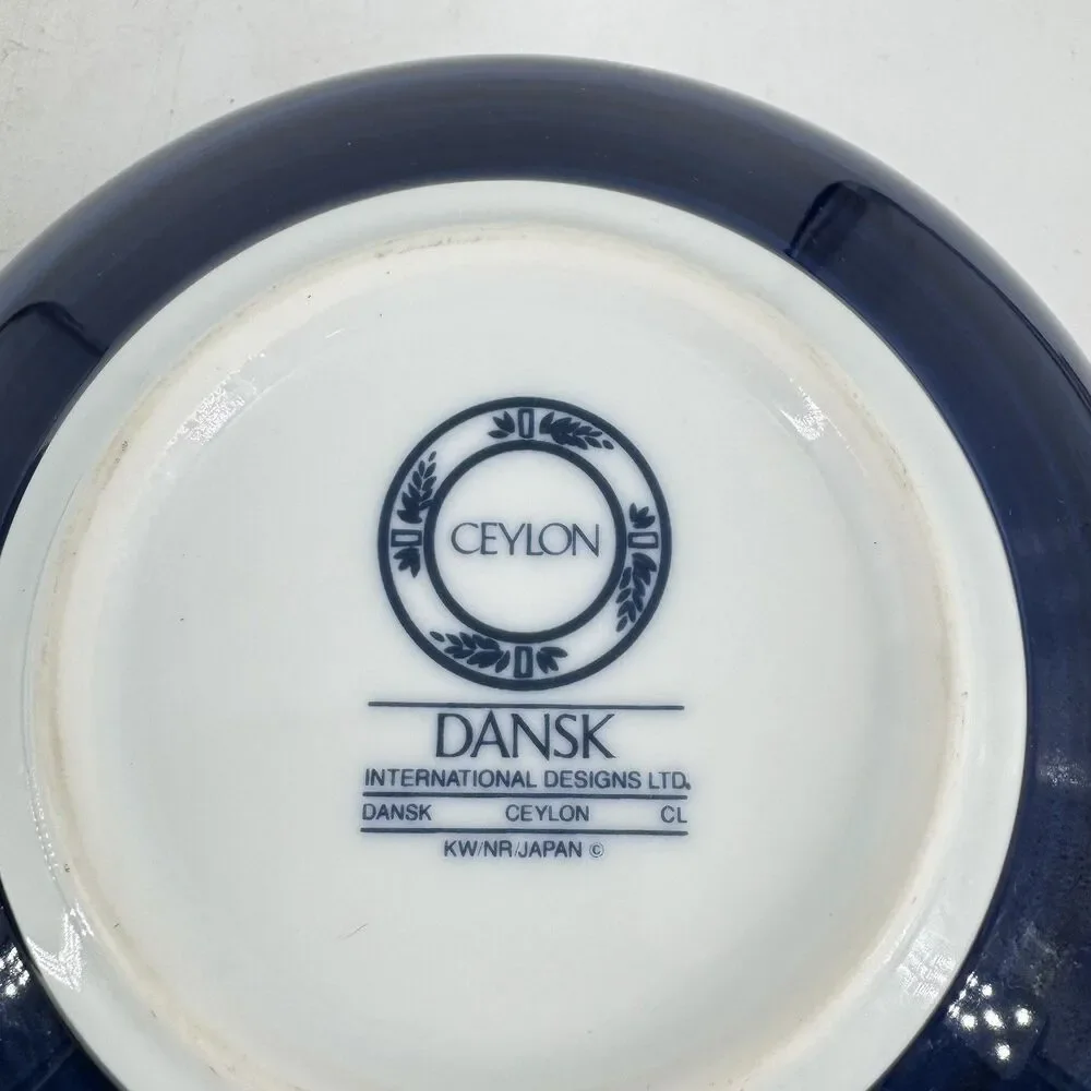 Dansk Ceylon Serving Bowls 8 1/2”  Set of 2 Blue White KW/NR Japan Vintage
